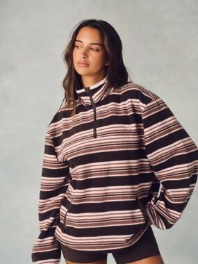 Set Active Small Driftwood Stripe Half Zip. 🥥⚡️